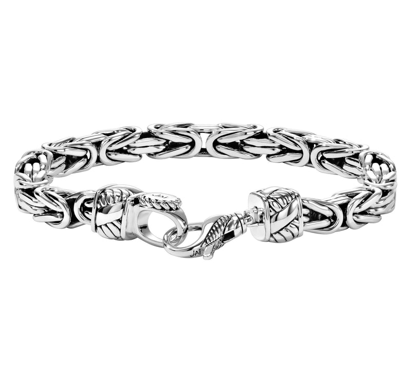 JAI Sterling Silver 6.2mm Byzantine Bracelet — View 2