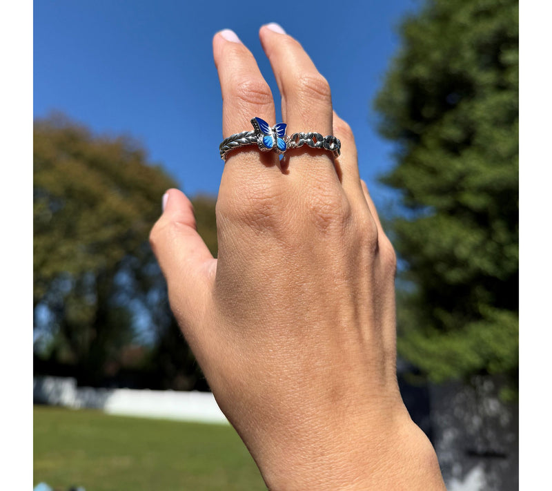 JAI Sterling Silver Symbols of Love Band Ring — View 6