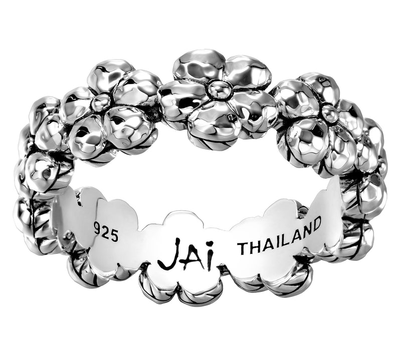 JAI Sterling Silver Symbols of Love Band Ring — Main view