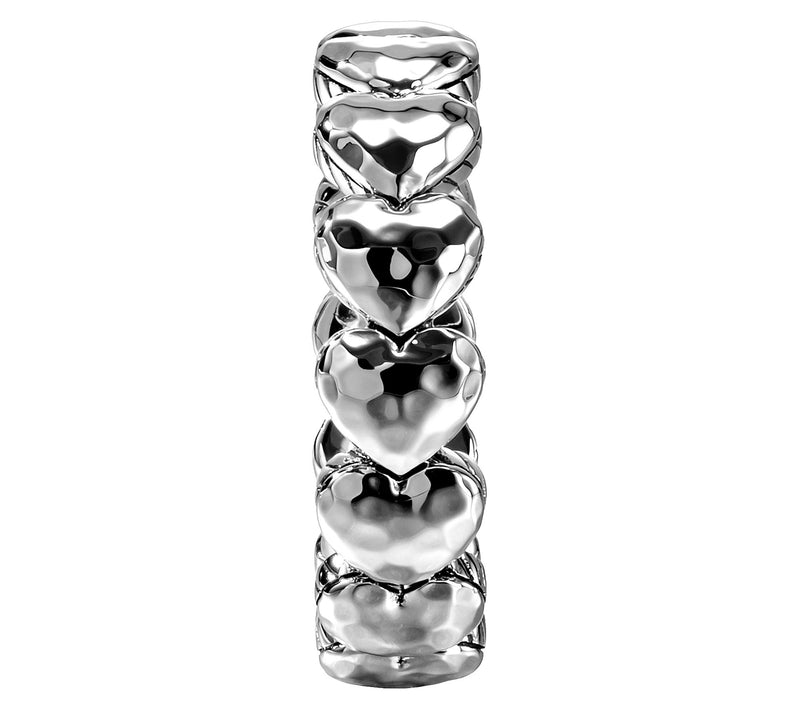 JAI Sterling Silver Symbols of Love Band Ring — View 3