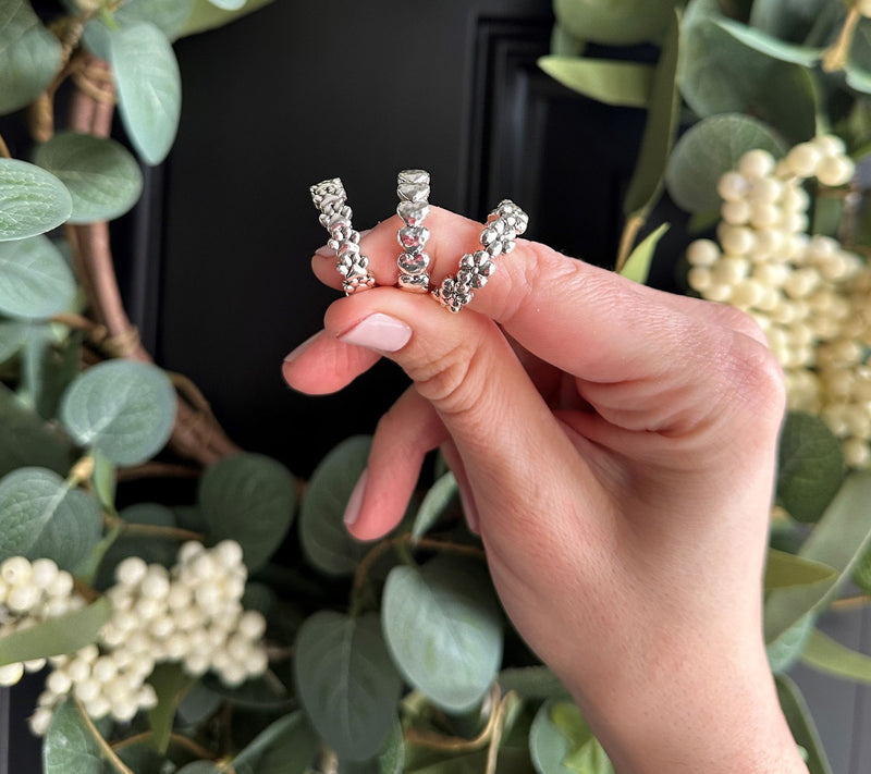 JAI Sterling Silver Symbols of Love Band Ring — View 7