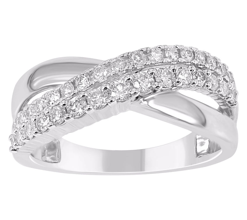 Affinity Diamonds 0.50 cttw Bypass Ring, Sterling Silver — Main view