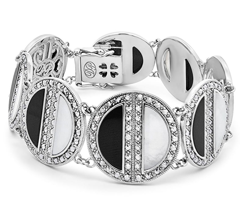 Dallas Prince Sterling Chrome Marcasite Deco Dreams Bracelet — Main view