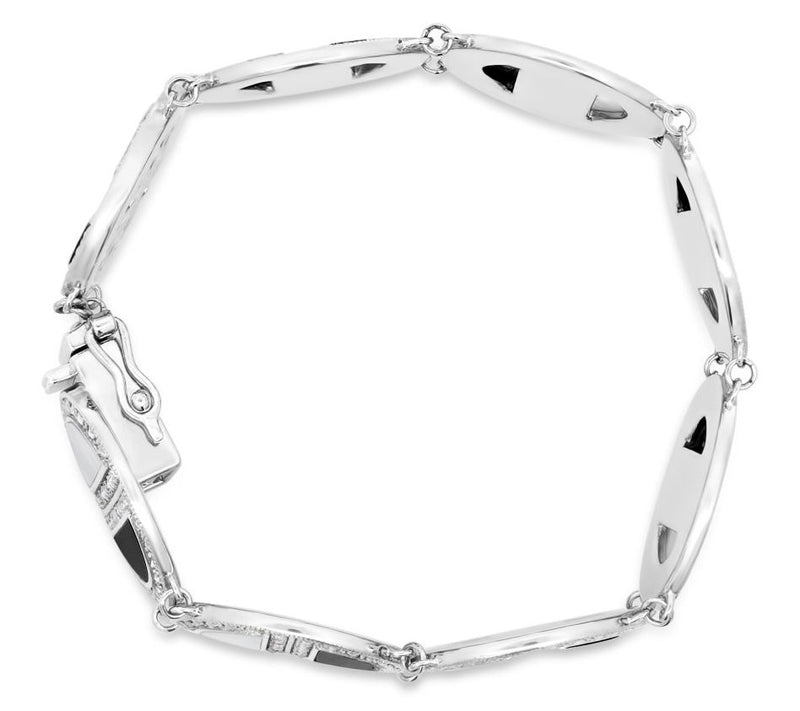 Dallas Prince Sterling Chrome Marcasite Deco Dreams Bracelet — View 3