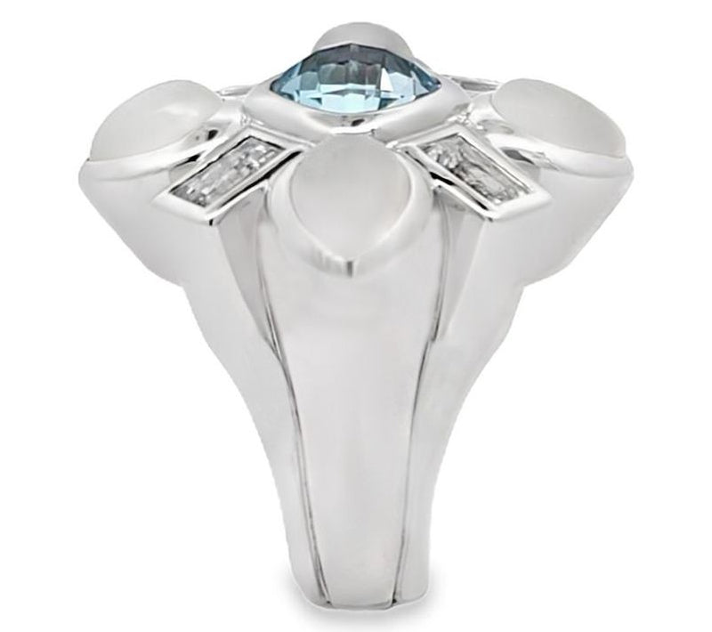 Margo Manhattan Sterling Topaz & Moonstone Jackie Ring — View 4