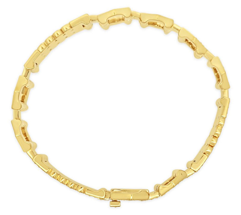 Dallas Prince 14K Gold Clad Marcasite Fancy Link Bracelet — View 3