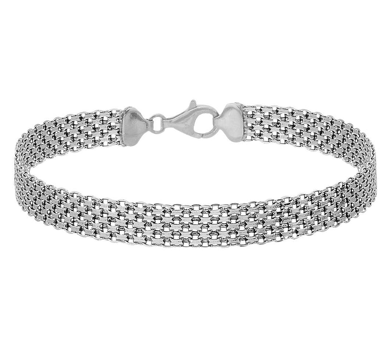 Silver Style  7mm Solid Bismarck Chain Bracelet, Sterling — View 2