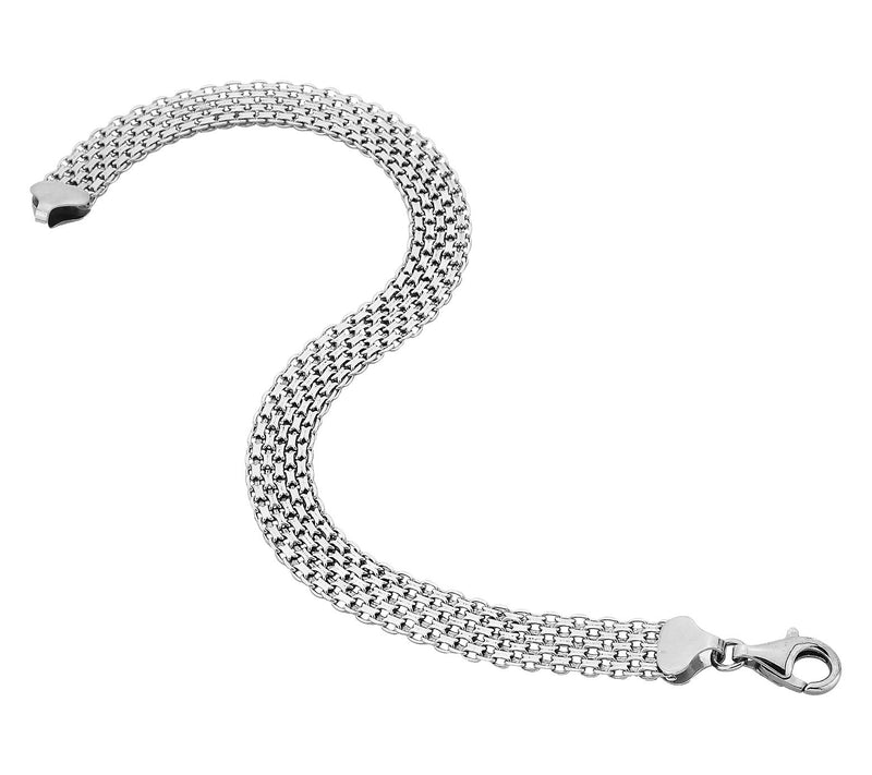 Silver Style  7mm Solid Bismarck Chain Bracelet, Sterling — View 7