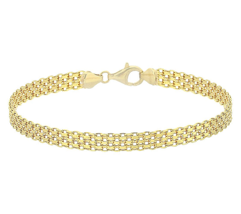 Silver Style 5mm Solid Bismark Chain Bracelet, Sterling — View 4