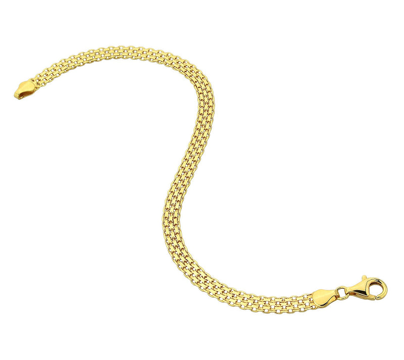 Silver Style 5mm Solid Bismark Chain Bracelet, Sterling — View 8