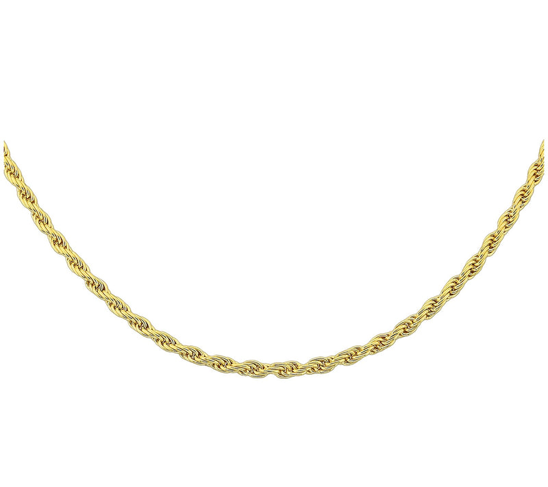 Silver Style 2mm Solid Rope Chain Necklace, Sterling — View 5