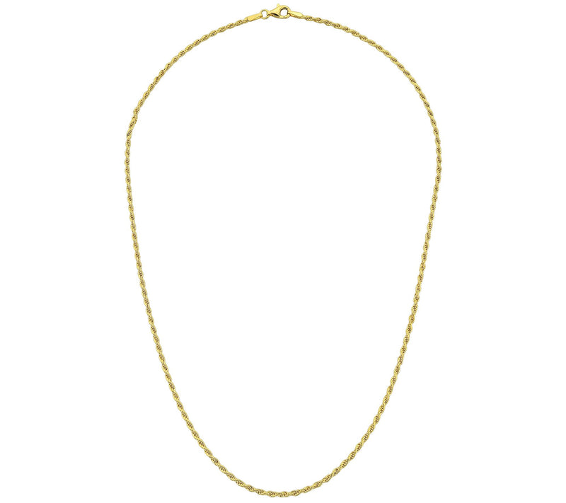 Silver Style 2mm Solid Rope Chain Necklace, Sterling — View 10