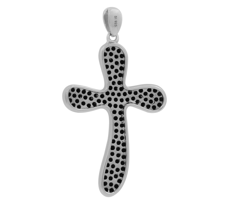 Affinity Gems Black Spinel Cross Pendant, Sterling — View 4