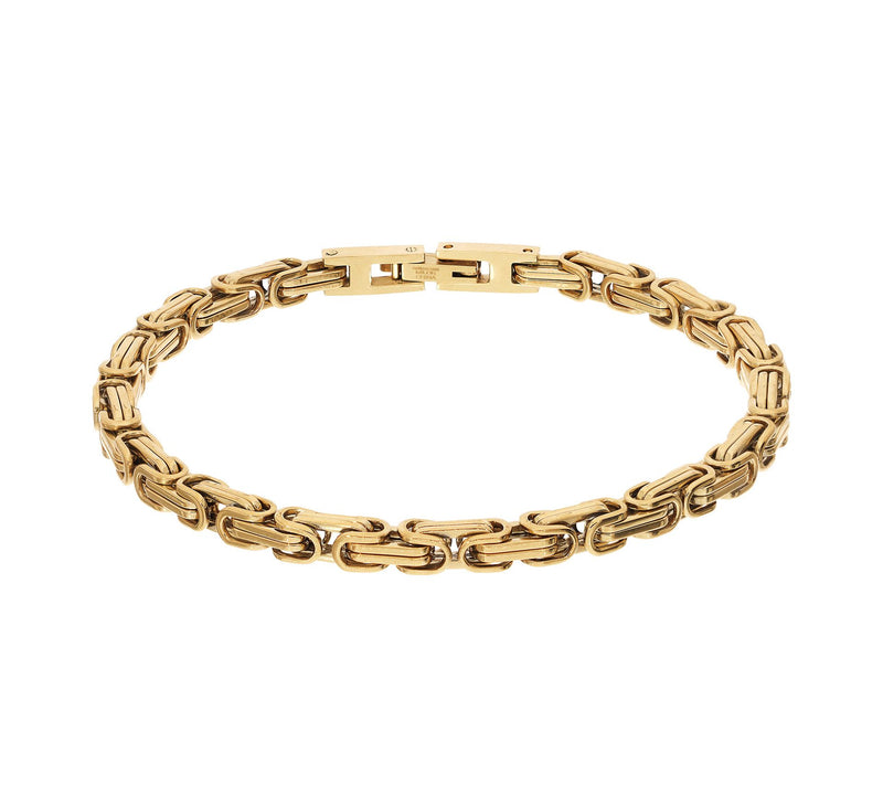 Steel By Design Goldtone Byzantine Bracelet — View 5