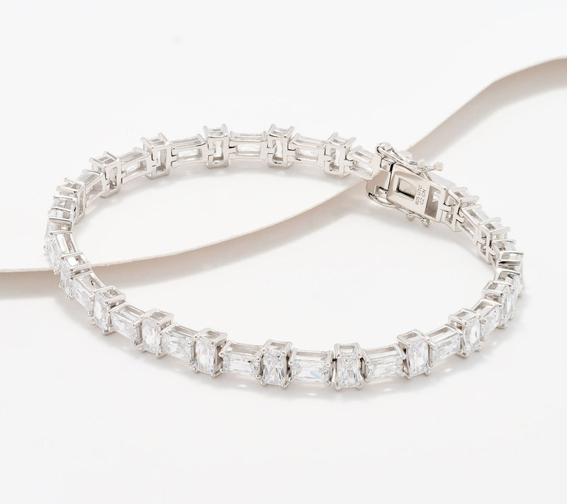 Diamonique x Kathy Levine Rapture Baguette Bracelet, Sterl — Main view