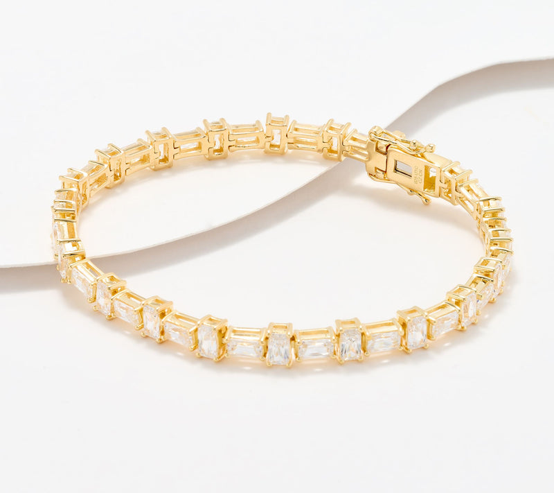Diamonique x Kathy Levine Rapture Baguette Bracelet, Sterl — View 11