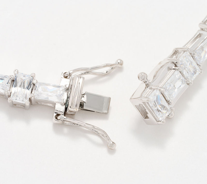 Diamonique x Kathy Levine Rapture Baguette Bracelet, Sterl — View 3