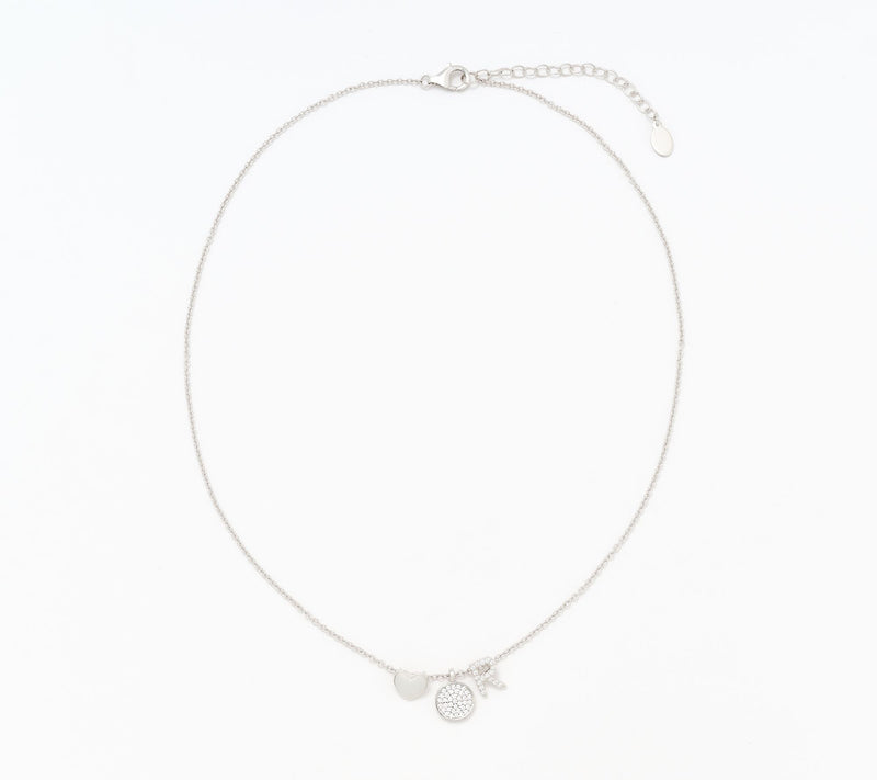 Diamonique x Kathy Levine Sentimental Necklace, Sterling Silver — View 2