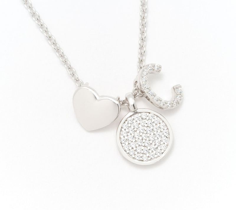 Diamonique x Kathy Levine Sentimental Necklace, Sterling Silver — View 34