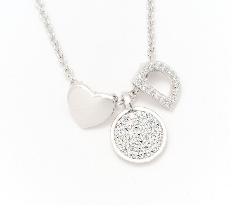 Diamonique x Kathy Levine Sentimental Necklace, Sterling Silver — View 35
