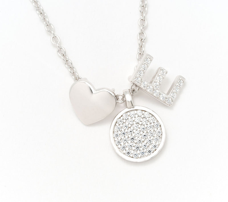 Diamonique x Kathy Levine Sentimental Necklace, Sterling Silver — View 36