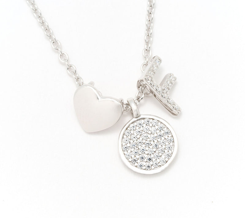Diamonique x Kathy Levine Sentimental Necklace, Sterling Silver — View 37