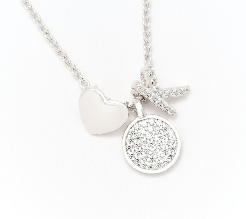 Diamonique x Kathy Levine Sentimental Necklace, Sterling Silver — View 42