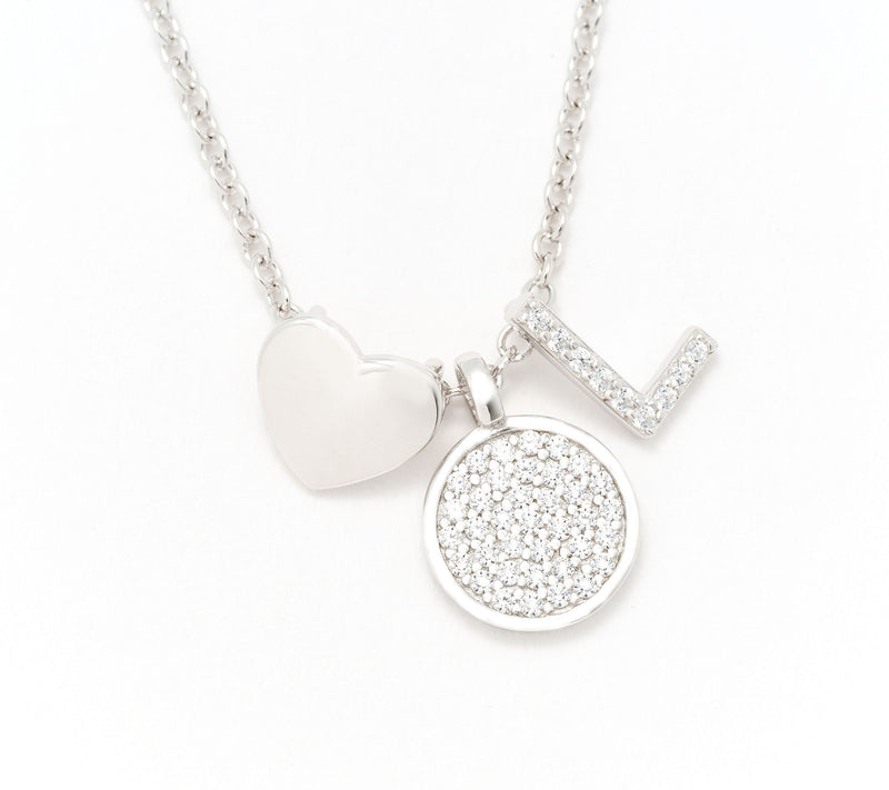 Diamonique x Kathy Levine Sentimental Necklace, Sterling Silver — View 43