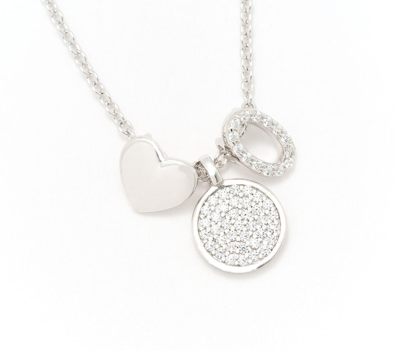 Diamonique x Kathy Levine Sentimental Necklace, Sterling Silver — View 46