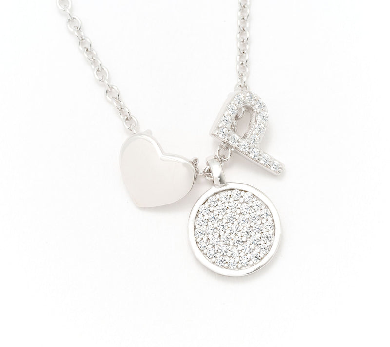 Diamonique x Kathy Levine Sentimental Necklace, Sterling Silver — View 47