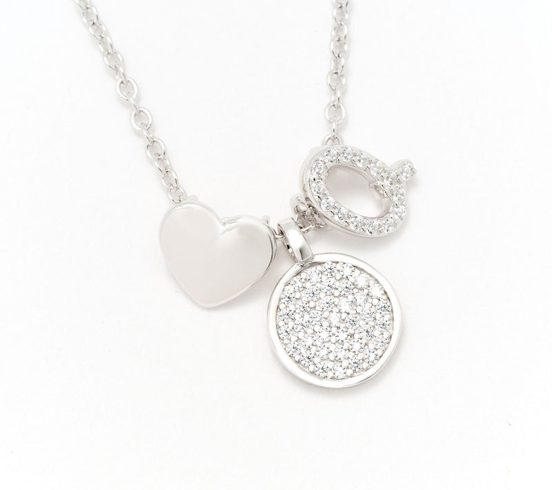 Diamonique x Kathy Levine Sentimental Necklace, Sterling Silver — View 48