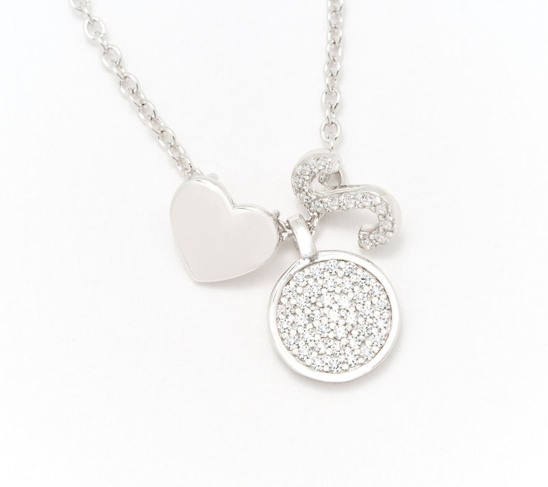 Diamonique x Kathy Levine Sentimental Necklace, Sterling Silver — View 50