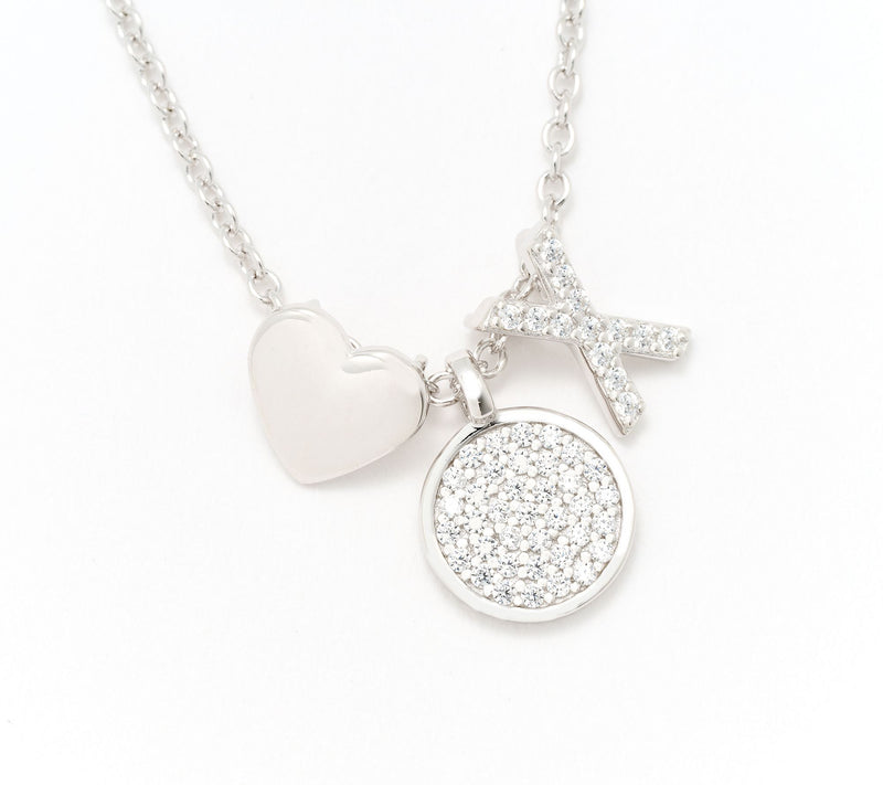 Diamonique x Kathy Levine Sentimental Necklace, Sterling Silver — View 55