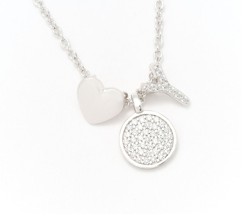 Diamonique x Kathy Levine Sentimental Necklace, Sterling Silver — View 56