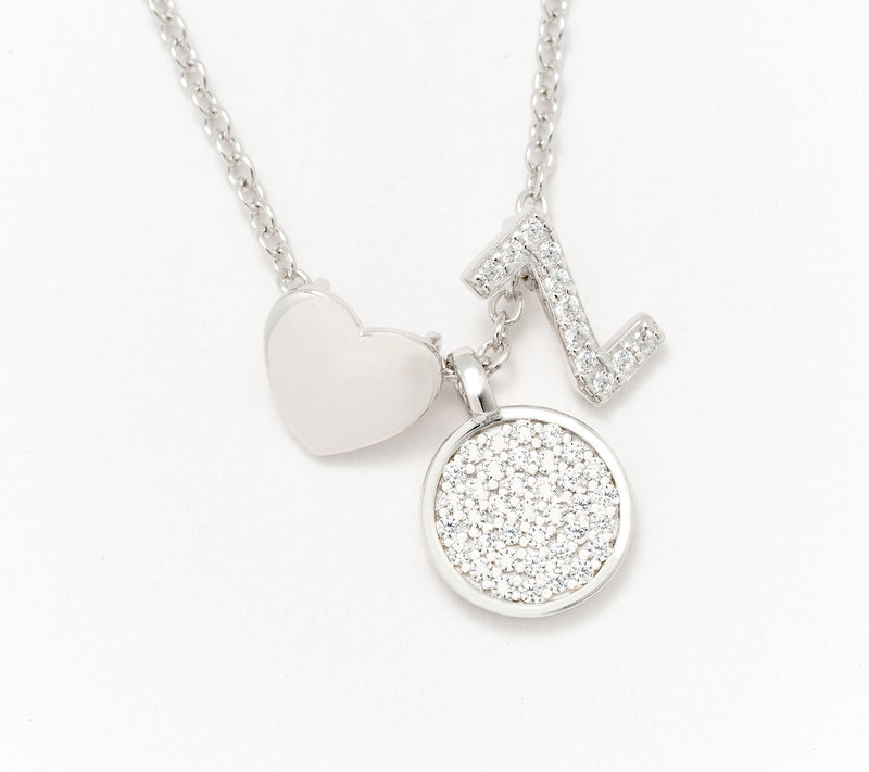 Diamonique x Kathy Levine Sentimental Necklace, Sterling Silver — View 57