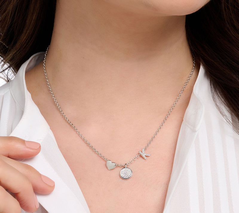 Diamonique x Kathy Levine Sentimental Necklace, Sterling Silver — View 5