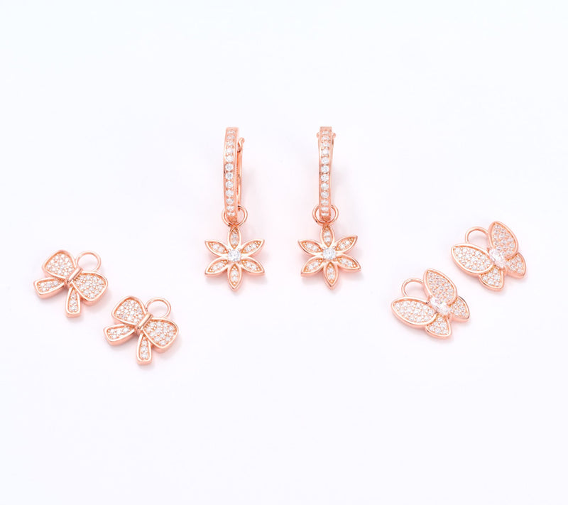 Diamonique x Kathy Levine Spring Fever Charm Earrings, Sterling Silver — View 7