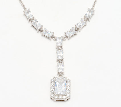 Diamonique x Kathy Levine Luminosa Necklace, Sterling Silver