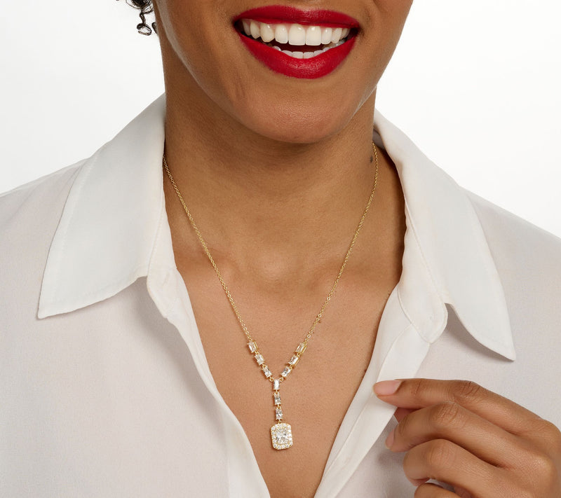 Diamonique x Kathy Levine Luminosa Necklace, Sterling Silver — View 5