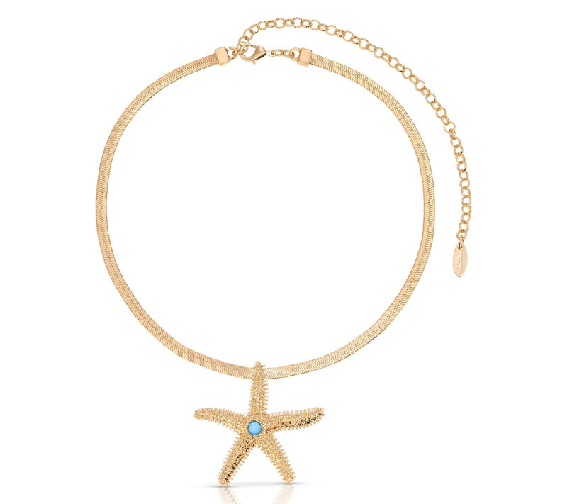 Ettika Mermaid Cove Starfish Pendant w/ Chain — View 4