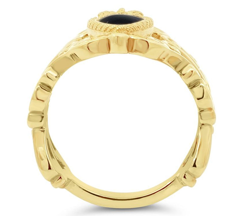 Goddaughters 14K Clad Love Knot Heart Enamel Renaissance Ring — View 10