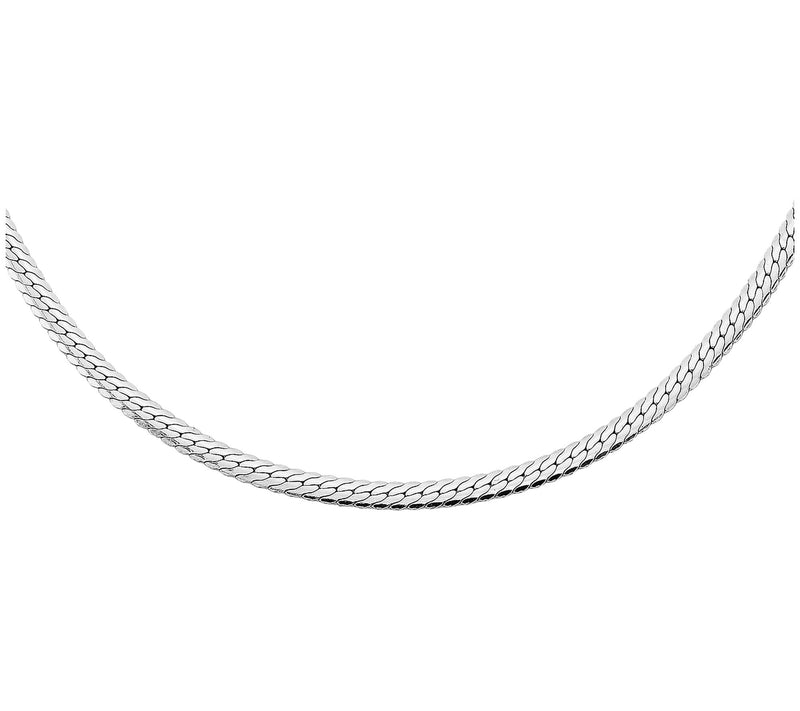 Silver Style Solid Cuban Link Chain Necklace, Sterling — View 4