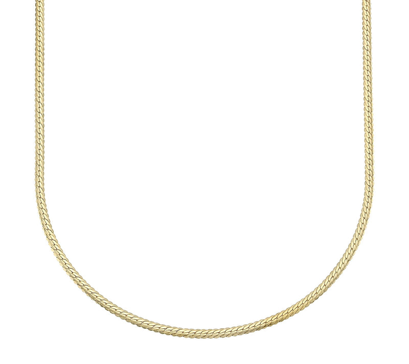 Silver Style Solid Cuban Link Chain Necklace, Sterling — View 3