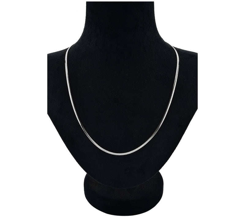 Silver Style Solid Cuban Link Chain Necklace, Sterling — View 5