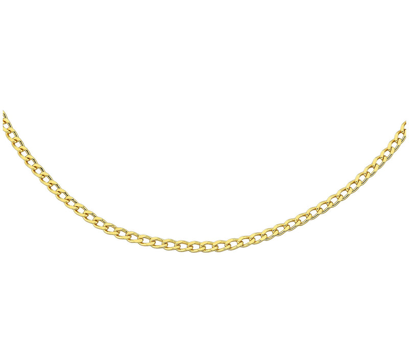 Silver Style Solid Curb Link Chain Necklace, Sterling — View 7