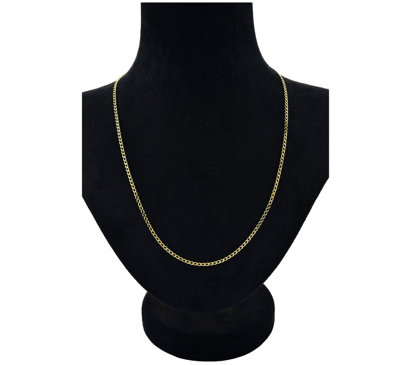 Silver Style Solid Curb Link Chain Necklace, Sterling — View 8