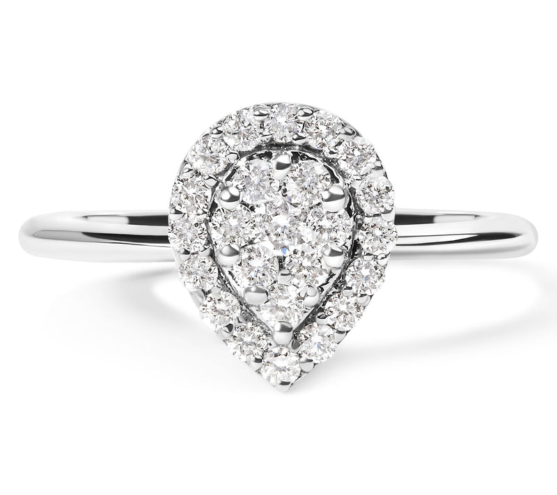Haus of Brilliance 0.40 cttw Lab-Grown DiamondHalo Ring, 10K — Main view