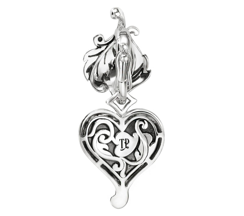 Third Person Sterling Silver Pave Rhodolite Heart Enhancer — View 2