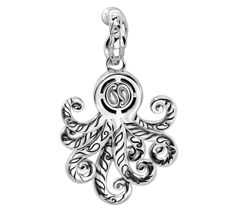 Third Person Sterling Sea & Soul Octopus Gemstone Enhancer — View 2