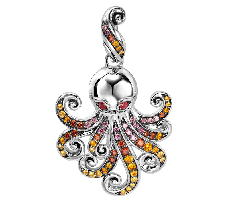 Third Person Sterling Sea & Soul Octopus Gemstone Enhancer — View 8